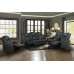 Luna Microfiber Power Reclining Sofa Black Luna Microfiber Power Reclining Sofa Black